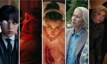 A composite of images from "Wednesday," "Together," "I Know What You Did Last Summer," "Thursday Murder Club," and "Thunderbolts*."