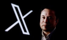Elon Musk and X logo