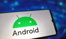 Android logo on Android device