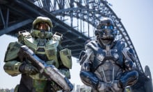 Characters from the highly-anticipated videogame Halo 5: Guardians appeared on Bondi Beach