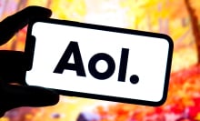 AOL logo on mobile device