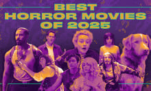 Composite of horror movie images from 2025