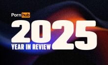 text reading pornhub year in review 2025