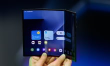  A Samsung Electronics Co. Galaxy Z Trifold smartphone during a media preview