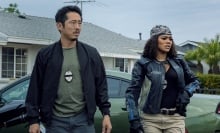 Steven Yeun and Teyana Taylor in "The Rip."