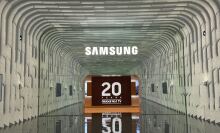 large entrance to Samsung exhibit