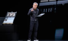nvidia ceo jensen huang speaking on stage