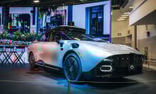 Picture of luxury electric vehicle, the Tensor at CES 2026.