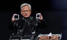 nvidia ceo holding chips on stage