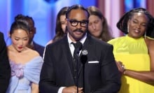 Ryan Coogler onstage at the Golden Globes.