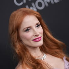 jessica chastain posing on a red carpet