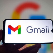 Gmail logo on smartphone screen