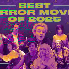 Composite of horror movie images from 2025