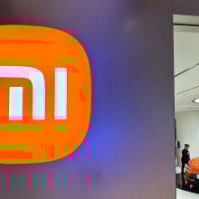 Xiaomi logo on wall