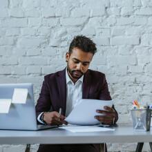 Man at desk
