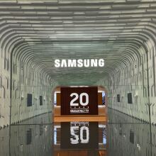 large entrance to Samsung exhibit