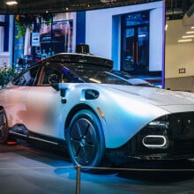 Picture of luxury electric vehicle, the Tensor at CES 2026.