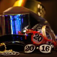 2016 glasses on a table