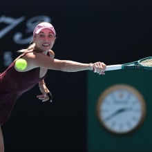Anastasia Potapova plays in the Australian Open