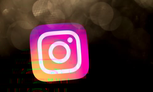 instagram logo against a black background
