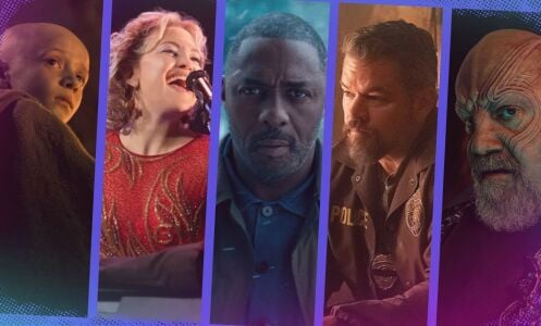 Composite of images from "A Knight of Seven Kingdoms," "Song Sung Blue," "Hijack," "The Rip" and "Star Trek: Starfleet Academy."