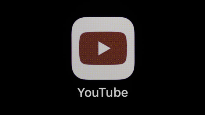 youtube logo on a screen