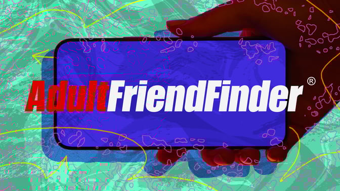 phone with adultfriendfinder logo