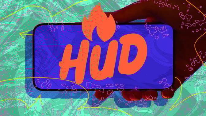 phone with HUD logo