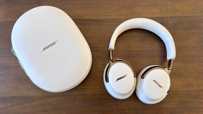 bose qc ultra headphones 2 and case on table
