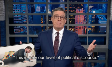 Stephen Colbert on "The Late Show."