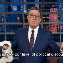 Stephen Colbert on "The Late Show."