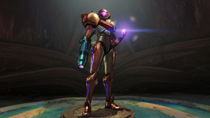 Samus looking real cool in Metroid Prime 4