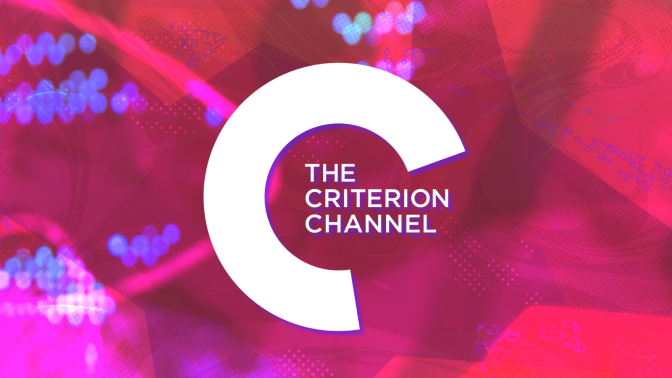 The Criterion Channel logo with pink and red background